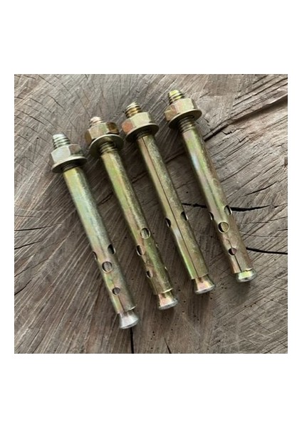 11CM Gömlekli Çelik Dübel M10*110 Dübel Dış Çapı 12MM 4 Adet