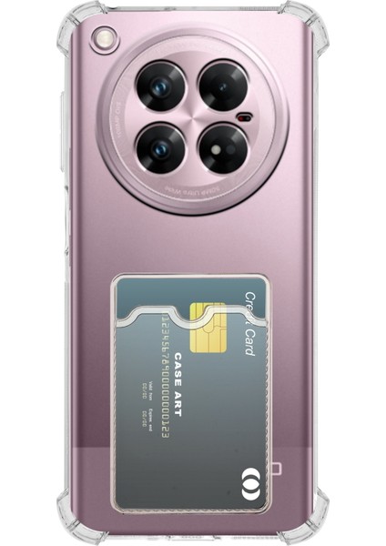 Infinix Zero 40 Kapak ile Uyumlu Kamera Korumalı Kartlıklı Darbe Emici Özellikli Şeffaf Silikon Kılıf