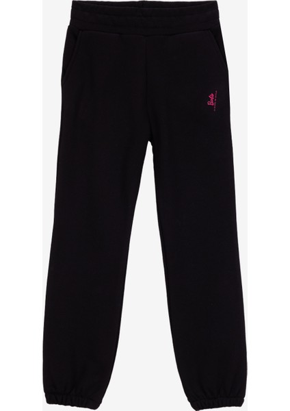 Lastikli Paça Siyah Kız Çocuk Eşofman Altı BRB5WG-EA6052