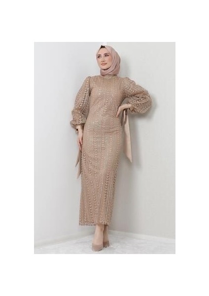 Inci Tesettür Abiye Gold modelleri