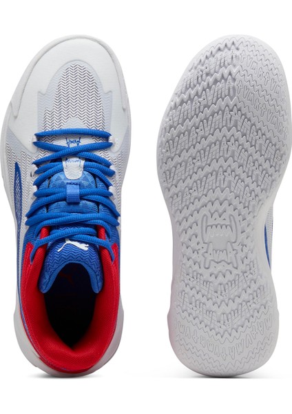 31135311 Dagger Puma White-Mountain Beyaz - Mavi Erkek Basketbol Ayakkabısı