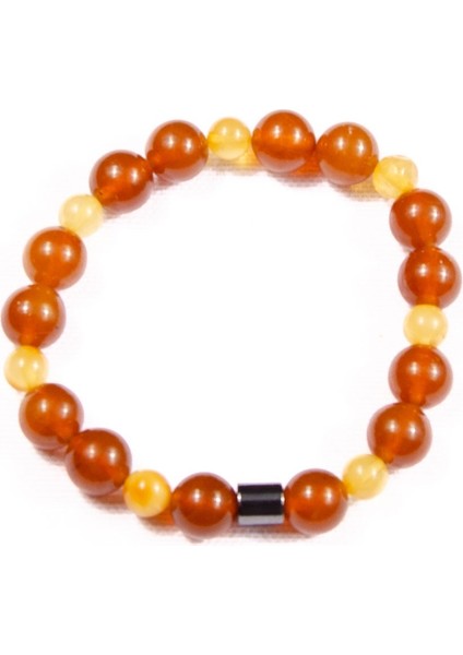 Damla Kehribar Küre Kesim 8.99 Gram Bileklik