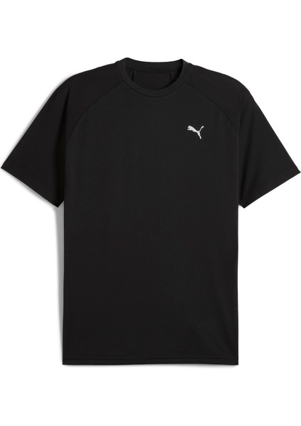 68862101 Traınıng Ess Tee Puma Blac Siyah Yuvarlak Yaka Regular Fit Düz Erkek T-Shirt