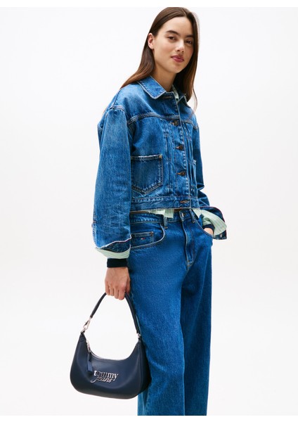 Koyu Mavi Kadın Omuz Çantası AW0AW17895C1G