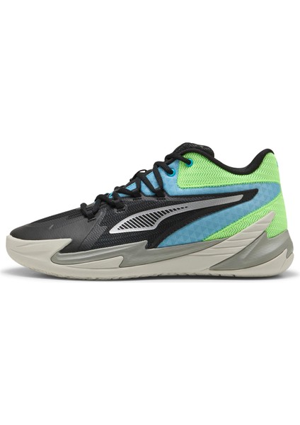 31135309 Dagger Puma Black-Bright A Siyah - Mavi - Yeşil Erkek Basketbol Ayakkabısı