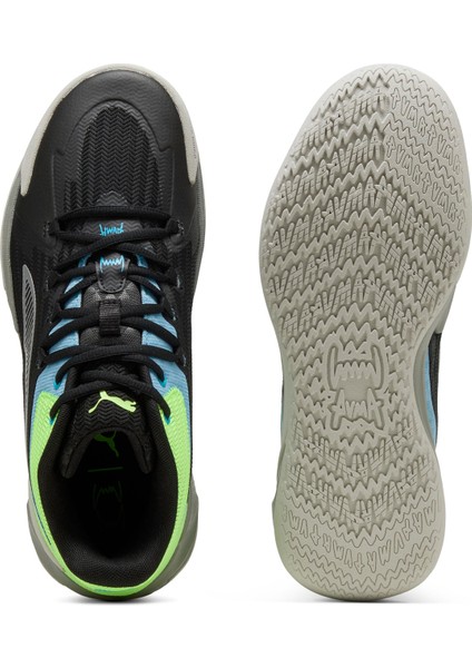 31135309 Dagger Puma Black-Bright A Siyah - Mavi - Yeşil Erkek Basketbol Ayakkabısı