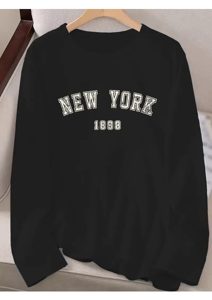 Kadın Uzun Kollu Bisiklet Yaka Yazı Baskılı Viskon Bluz modelleri