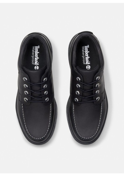 Deri Siyah Erkek Günlük Ayakkabı Classic Lace Up Waterproof indirimleri