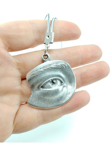 Metal Insan Gözü Araba Dikiz Ayna Süsü Hediyelik Aksesuar Metalik Ipli