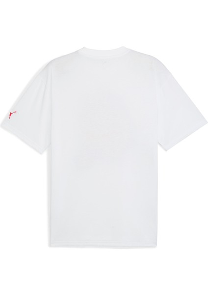 63289101 Hoopaverse Tee 3 Puma Whit Beyaz Yuvarlak Yaka Regular Fit Baskılı Erkek T-Shirt indirimleri