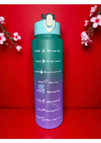 Motivasyon Su Matarası Sporcu Matarası Suluk 900 ml Tutamaç Hediyeli modelleri