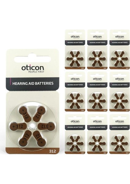 Oticon 312 Numara Işitme Cihazı Pili (10 Paket)