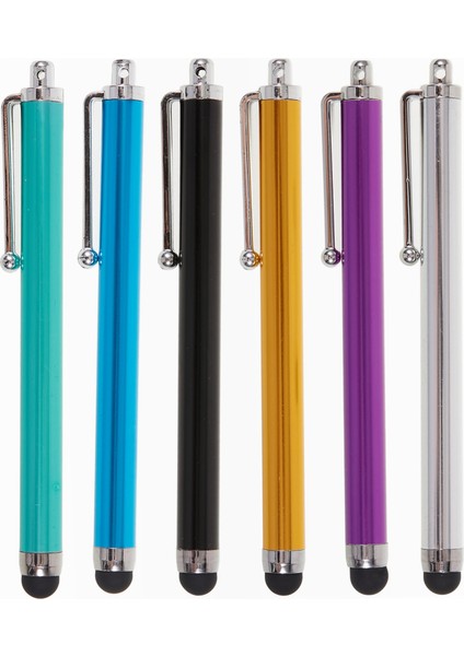 Telefonlar Tabletler Için 6 Adet/takım Pasif Stylus, Yüksek Hassasiyetli Silikon Ucu Dokunmatik Ekran Stylus Kalem (Yurt Dışından)