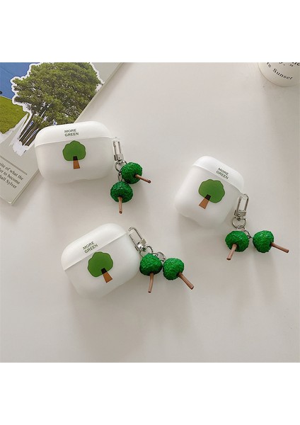 Ağaç Desenli Kulaklık Kılıfı Apple Airpods Pro, Ağaç Kolye ile Mat Parmak Izi Önleyici Yumuşak Tpu Koruyucu Kapak (Yurt Dışından) fiyatları