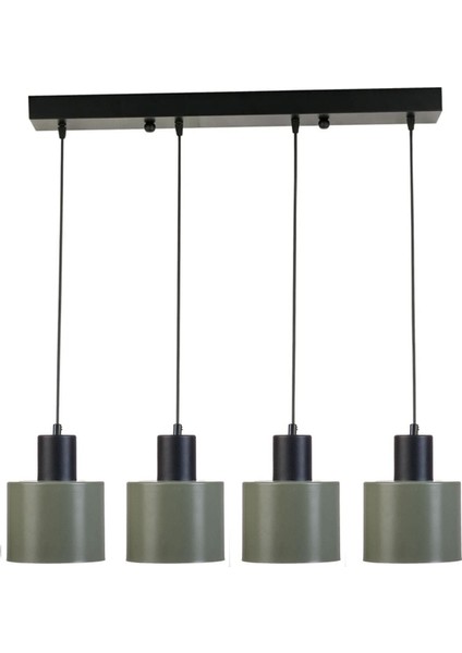 Teddy Özel Tasarım Modern Cafe Mutfak Salon 4 Lü Sıralı Sarkıt Avize