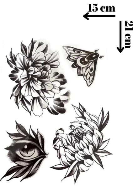 Geçici Karışık Figür Dövme Tattoo