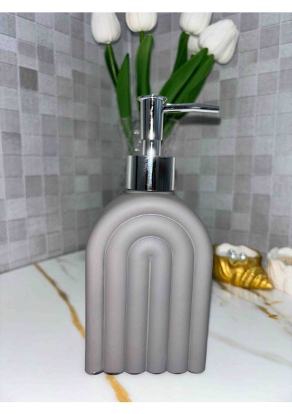 450 ml Tezgah Üstü Cam Gökkuşağı Tasarımlı mutfak banyo Sıvı Sabunluk