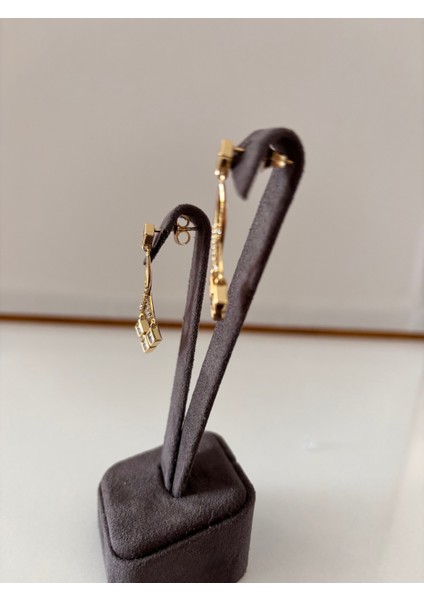 Paslanmaz Çelik Taşlı Sallantılı Küpe – Kararmayan Zarif Kadın Küpe fiyatları