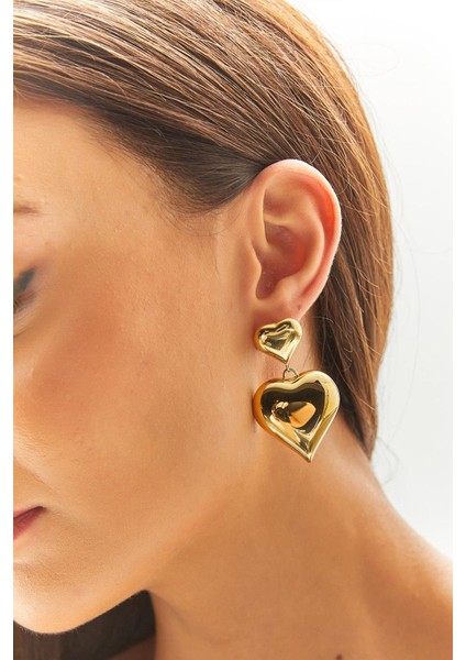 Kadın Çelik Kalp Sallantılı Küpe fiyatları