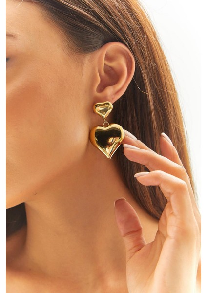 Kadın Çelik Kalp Sallantılı Küpe indirimleri