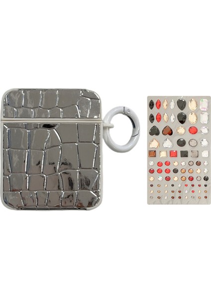 Tpu Kılıf Apple Airpods Için Şarj KUTULU(2016)/(2019)/AIRPODS ve Kablosuz Şarj KUTULU(2019)GEM Docor Kulaklık Kapağı-Gümüş (Yurt Dışından)