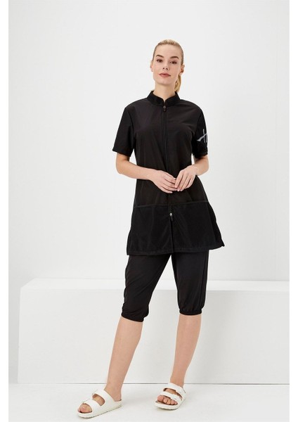 H-2843 VİZARA KISA KOL FERMUARLI HAVUZ MAYO