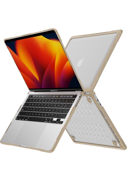 Sailor Serisi Laptop Kılıfı MacBook Pro 13 Inç (2016) A1706 A1708/(2018) A1989/(2019) A2159/(2020) A2251 A2338 (M1/m2) Pc+Tpu Darbeye Dayanıklı Kapak-Haki (Yurt Dışından)
