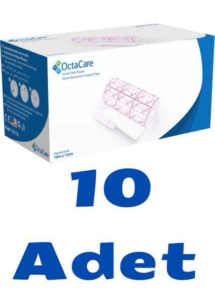 Kateter Kanül Sabitlemesi Için Octamed Esnek Tıbbi Plaster Fix 10 M x 15 cm 10 Adet