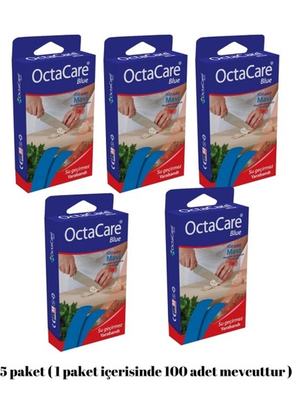 5 Paket Mavi Yara Mavi Yara Bandı Su Geçirmez Dedektör Duyarlı fiyatları