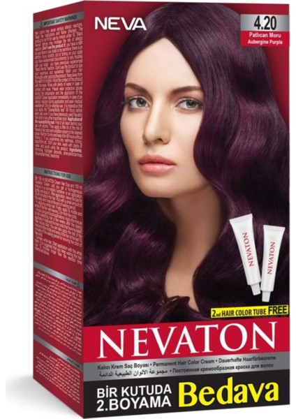 Patlıcan Moru Kalıcı Krem Saç Boyası 4.20