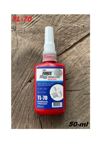 Force TL70 Yüksek Güçlü Diş Sabitleyici Boru Civata Sabitleyici Sıvı Teflon 50ML