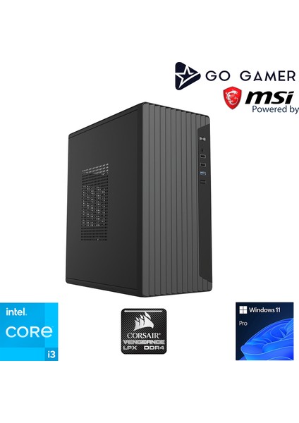 S44 Intel Core I3 10100F 16GB 512GB SSD GT730 4gb Windows 11 Pro Masaüstü Bilgisayar