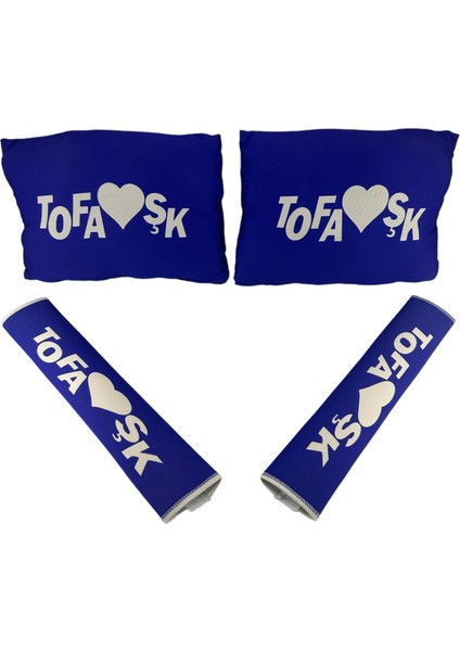 Tofaş Boyun Yastığı Emniyet Kemer Pedi Mavi Tofaşk