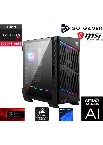 U169 Intel Core Ultra 9 285K / 256GB Ddr5 5600MHZ / 2tb Nvme SSD 7300-7000MB-SN Gen4 / Rx 9070 Xt 16GB / 360MM Sıvı Soğutma / Windows 11 Pro Masaüstü Bilgisayar