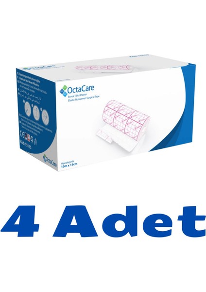 Hipoalerjeniktir Hassas Ciltler Için Uygun Esnek Tıbbi Plaster (Fix) 10 M x 15 cm 4 Adet