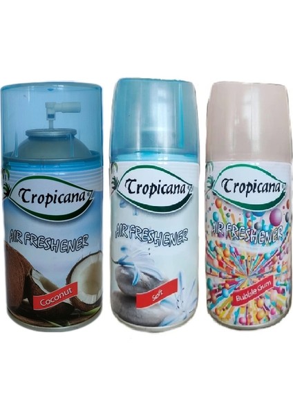 Air Freshener Oda Kokusu Coconut Hindistan Ceviz Soft Bubble Gum Oda Sprey 260 ml x 3 Adet