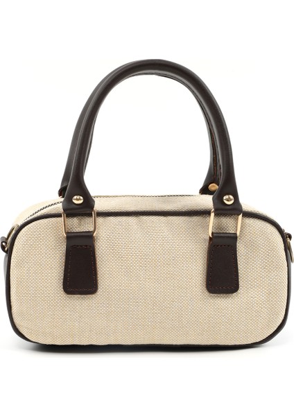 Hasır / Kahverengi SHK207 Suni Deri Charm Detaylı Fermuarlı Ayarlanabilir Askılı El, Kol ve Omuz Çantası modelleri