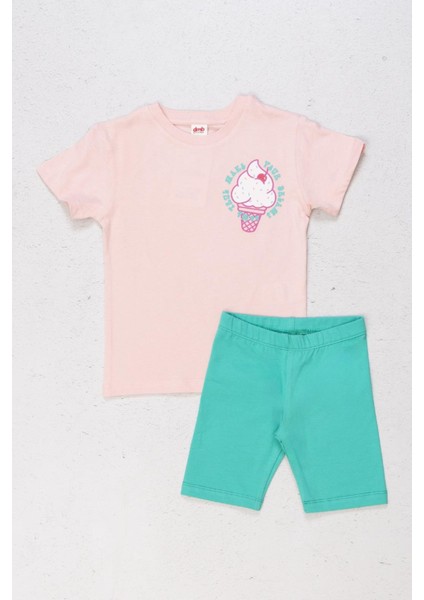 Dmb Dondurmalı Kız Taytlı Takım - Pudra
