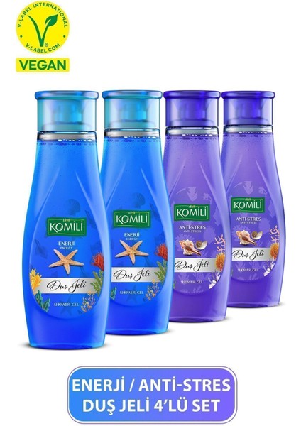 Anti-Stres & Enerji Avantajlı Duş Jeli Set - 4 x 500 ml