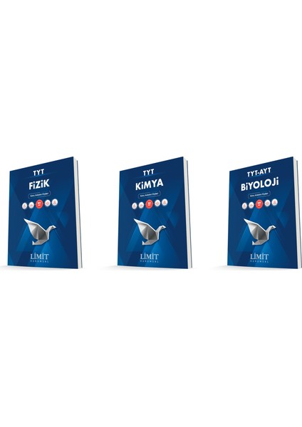 Limit Kurumsal Tyt Fizik + Kimya + Biyoloji Konu Anlatım Föyleri Seti 3 Kitap