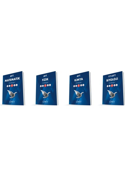 Limit Kurumsal Ayt Matematik + Fizik + Kimya + Biyoloji Konu Anlatım Föyleri Seti 4 Kitap