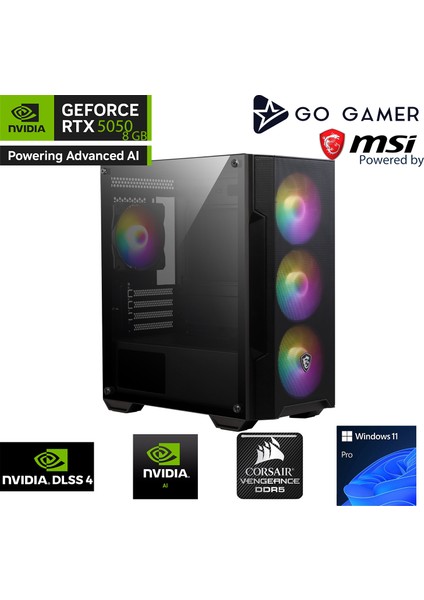 S156 Intel Core I3 14100F / 32GB Ddr5 5200MHZ / 1tb Nvme SSD 5000-3600MB-SN / RTX5050 8gb / Windows 11 Pro Masaüstü Bilgisayar