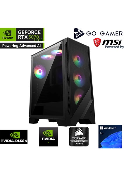 S489D Intel Core I5 14400F / 32GB Ddr5 5200MHZ / 1tb Nvme SSD 5000-3600MB-SN Gen4 / RTX5070 12GB / Msı 27" 200Hz. / Windows 11 Pro Masaüstü Bilgisayar fiyatları