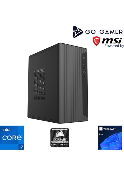 S599 Intel Core I7 13700F / 16GB 3200MHZ / 512GB Nvme SSD / GT730 4gb / Windows 11 Pro Masaüstü Bilgisayar