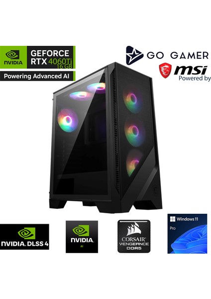 S512 Intel Core I5 14600KF / 64GB Ddr5 5200MHZ / 1tb Nvme SSD 5000-3600MB-SN Gen4 / RTX4060TI 16GB / 240MM Sıvı Soğutma / Windows 11 Pro Masaüstü Bilgisayar
