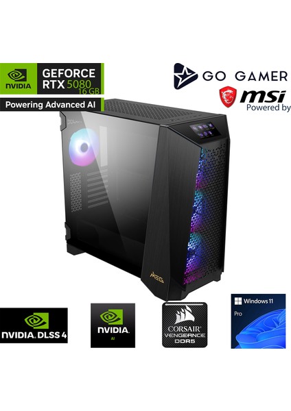 PS37 Intel Core I9 14900KF / 64GB 6000MHZ Ddr5 Ram / 2tb Nvme Gen5 SSD 14000-14700MB-SN / RTX5080 16GB / 360MM Sıvı Soğutma / Z790 Gaming / Windows 11 Pro Masaüstü Bilgisayar