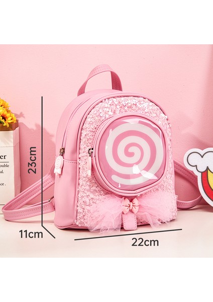 Kızlar Sırt Çantası Rahat Seyahat Lolipop Küçük Okul Çantası LED Işık Moda Sevimli Prenses Çocuk Sırt Çantası (Yurt Dışından)