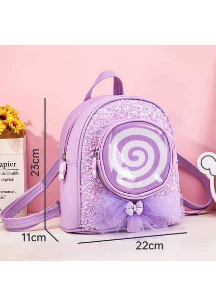 Kızlar Sırt Çantası Rahat Seyahat Lolipop Küçük Okul Çantası LED Işık Moda Sevimli Prenses Çocuk Sırt Çantası (Yurt Dışından)