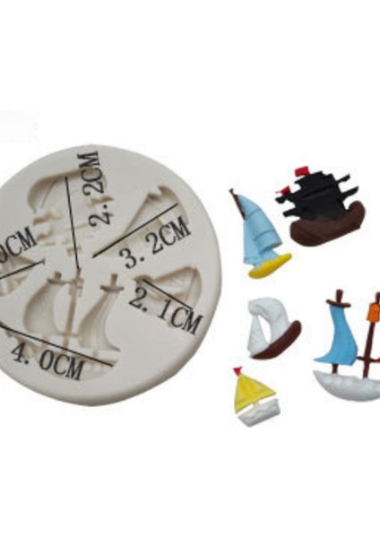 4-Renk Rastgele Martı Tekne Çapa Dümen Kalıp Silikon Kalıp Fondan Kek Dekorasyon Aracı Gumpaste Sugarcraft Çikolata Formları Bakeware Araçları (Yurt Dışından)