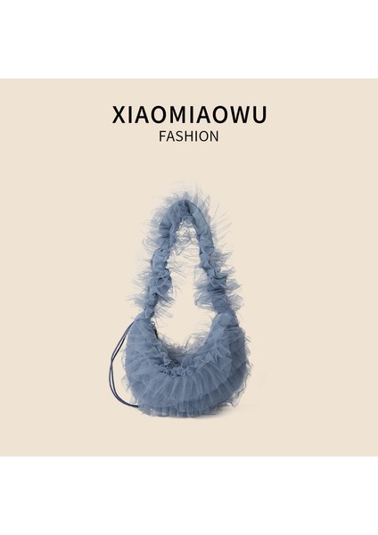 Fırfırlı, Çok Yönlü, Büyük Kapasiteli, Üst Düzey Koltuk Altı Çantası, Niş Pilili Örgü, Gündelik ve Modaya Uygun Yeni Omuz Çantası (Yurt Dışından)